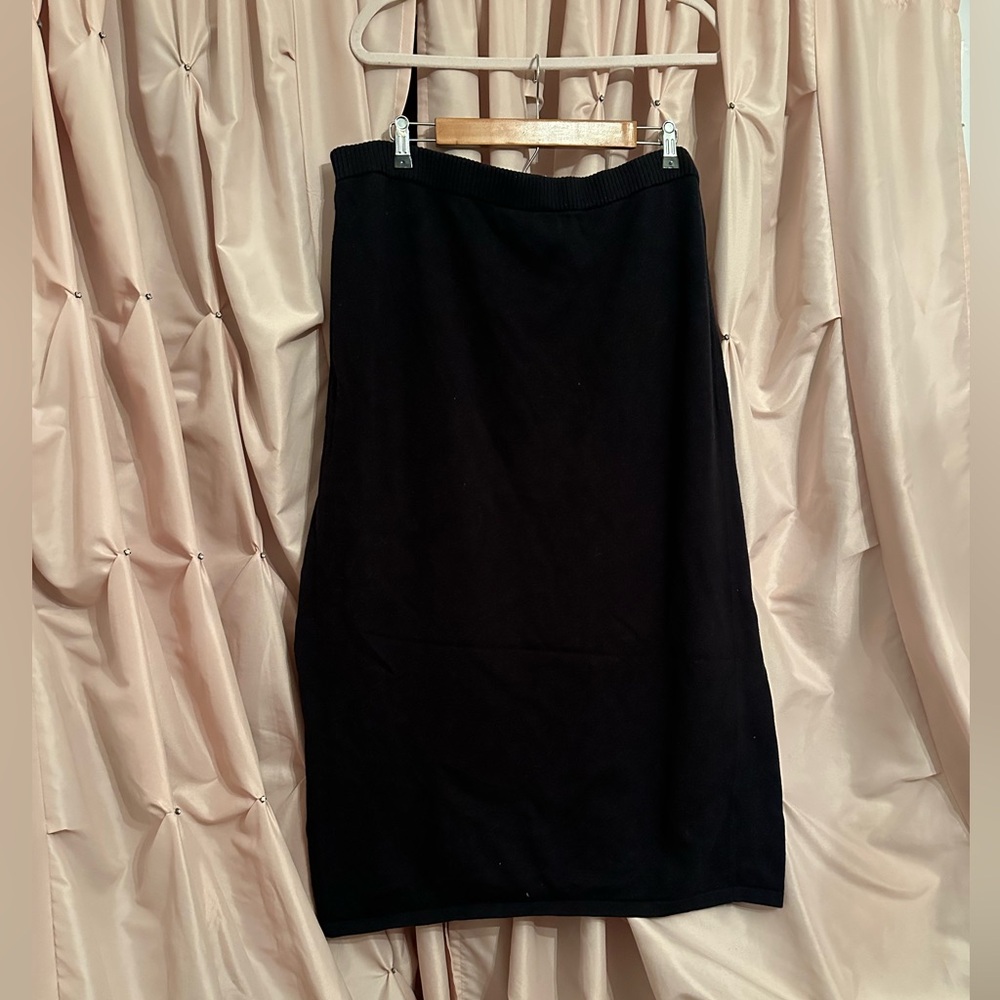 J.Jill J. Jill sweater skirt cotton silk blend  black L large